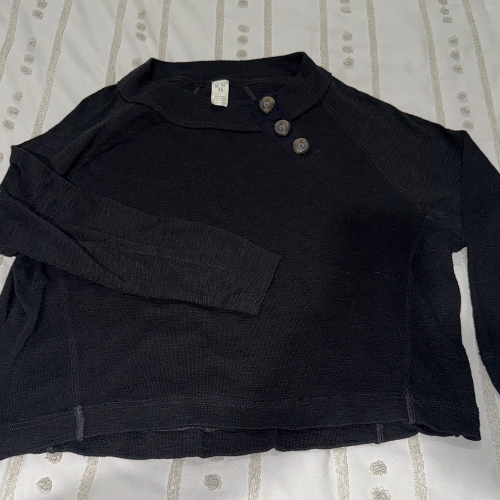 We The Free Charcoal Knit top.